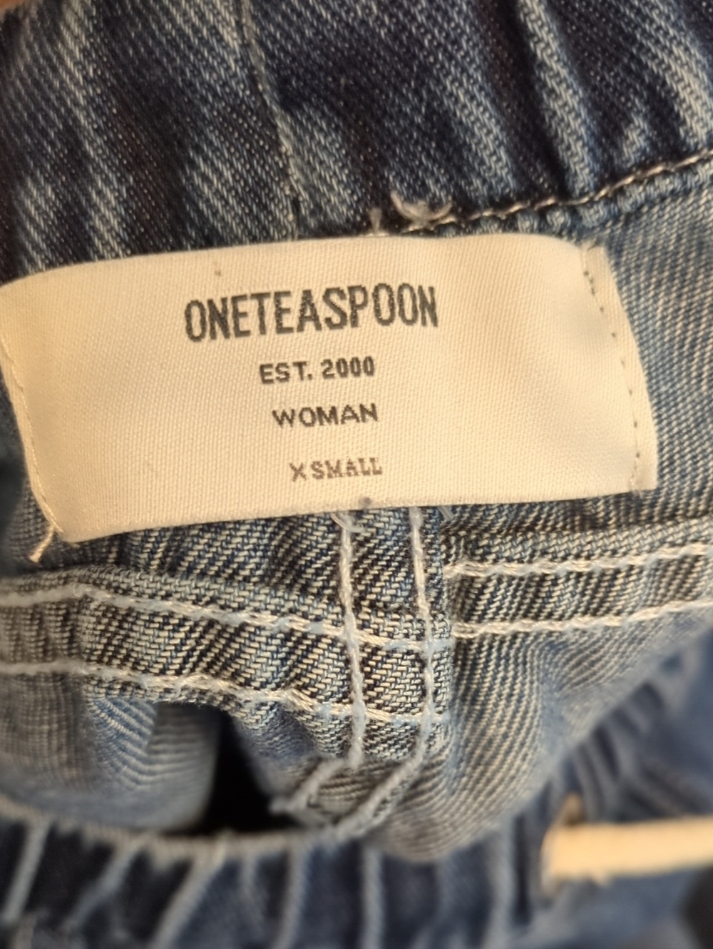 One Teaspoon Navy Blue Relaxed Denim Jogger with Drawstring Sz XS - Picture 7 of 7
